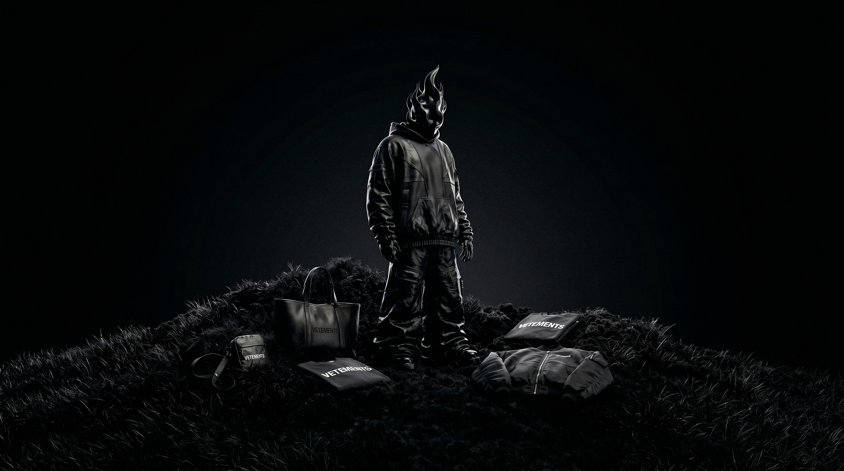 VOID standing in a dark environment